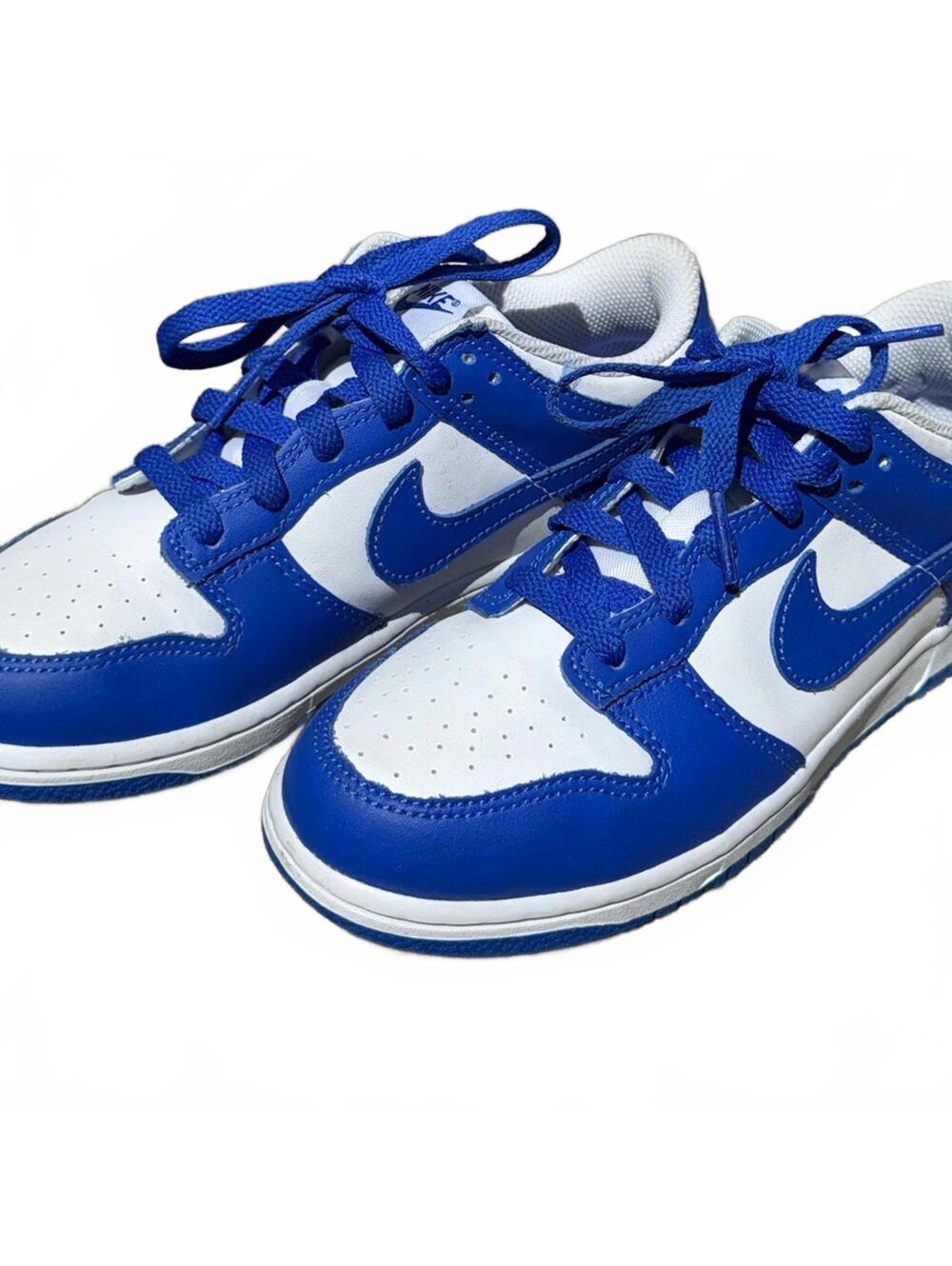 Nike Dunk Low Blue White Sneakers Size 3Y Youth